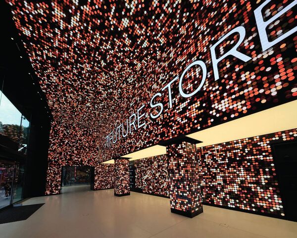 The LED tunnel at Future Stores London