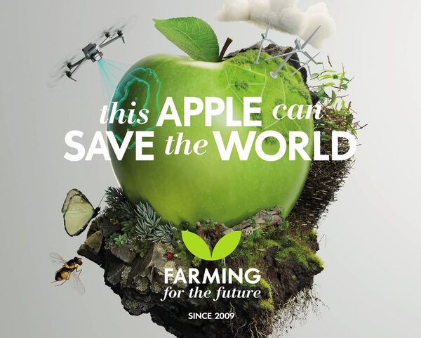 The This Apple can Save the World campaign artwork
