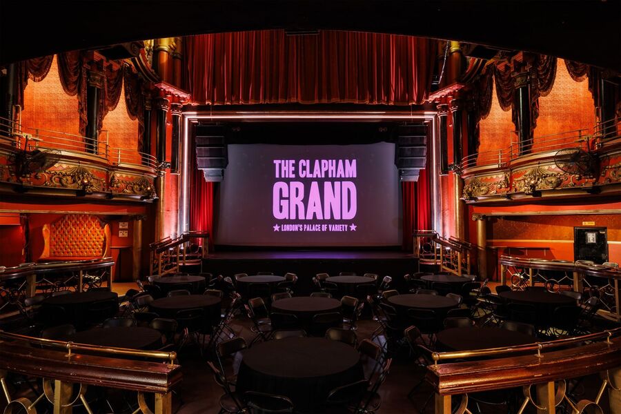 The stage and balconies at The Clapham Grand